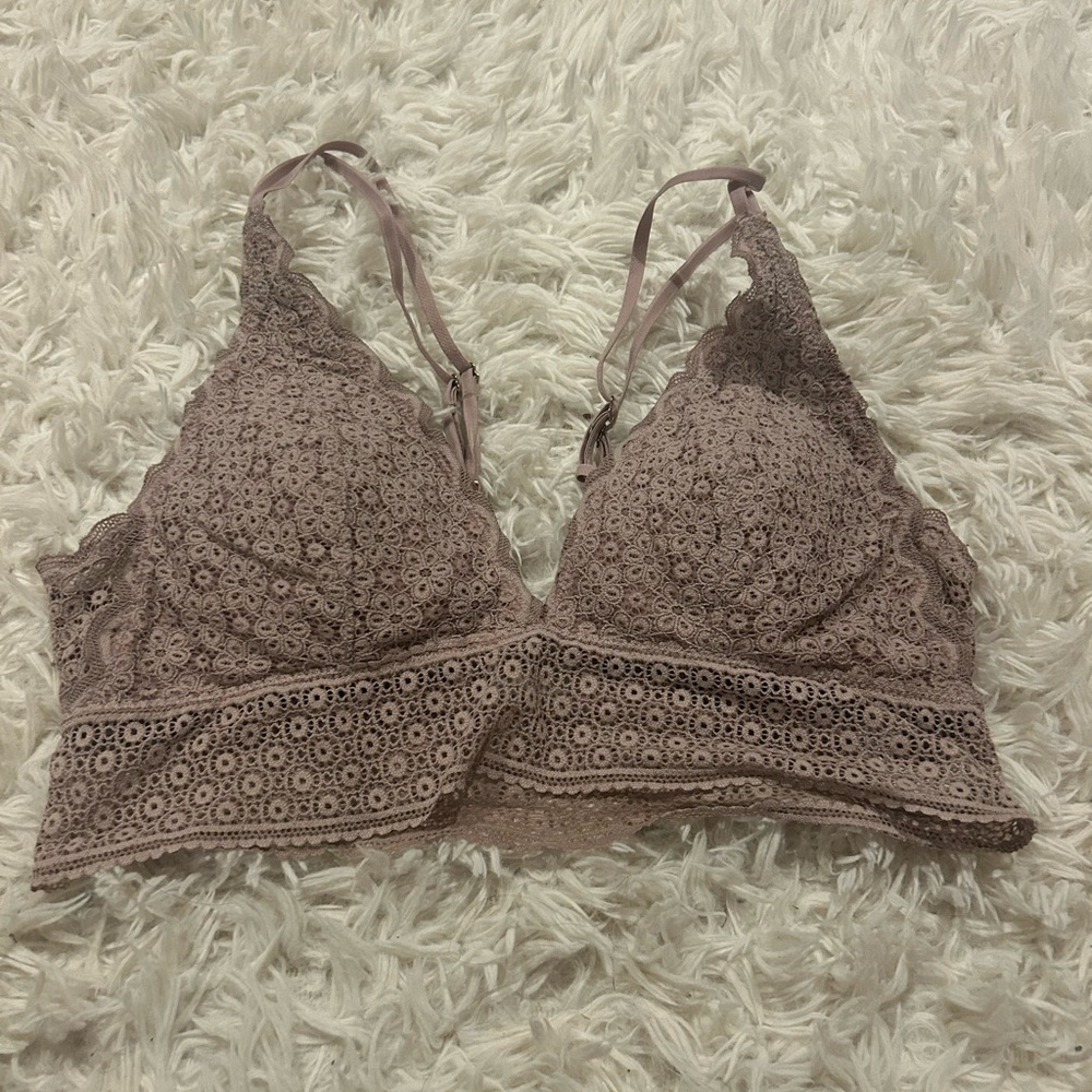 Delicate Lace medium Aerie Bralette in Soft Mauve